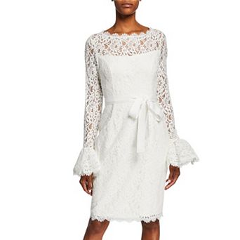Women's Focus By Shani Ruffle Sleeve Lace Dress