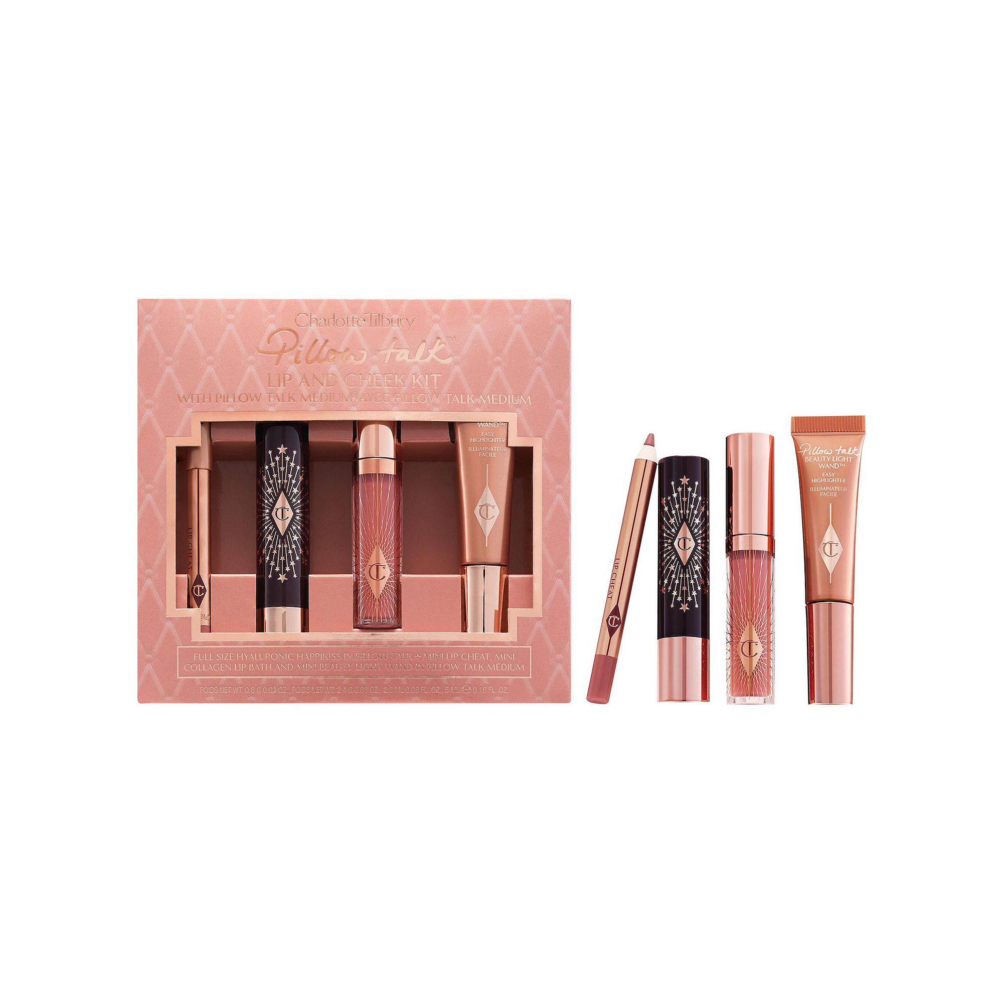 Charlotte Tilbury Pillow Talk Iconic Lip and Cheek Secrets Set, Medium