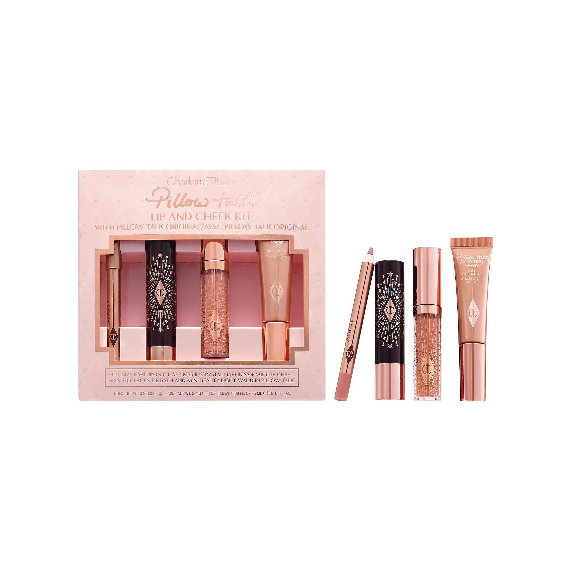 Charlotte Tilbury Pillow Talk Iconic Lip and Cheek Secrets Set, Original