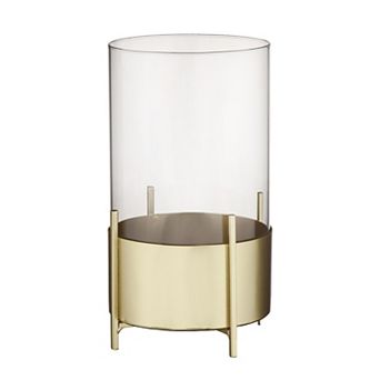 Everyday Decor Brass & Glass Hurricane