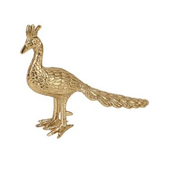 Everyday Decor Brass Peacock Figurine Table Decor