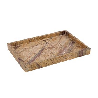 Everyday Decor Brown Stone Tray Table Decor