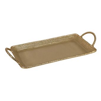 Everyday Decor Brass Rectangular Tray Table Decor