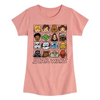 Girls 7-16 Star Wars Character Grid Tee