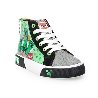 Minecraft Boys High Top Lace-Up Sneakers
