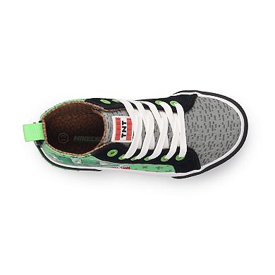 Minecraft Boys High Top Lace-Up Sneakers