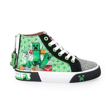 Minecraft Boys High Top Lace-Up Sneakers