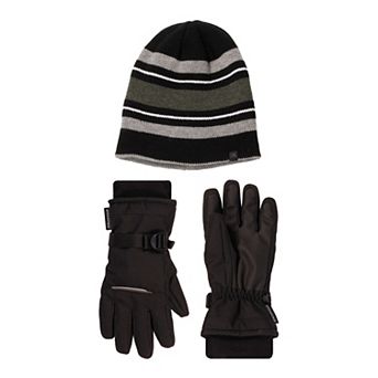 Boys ZeroXposur Summit Winter Gloves & Reversible Beanie Set