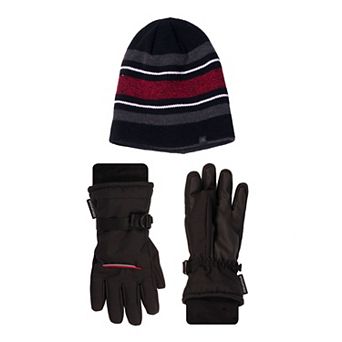 Boys ZeroXposur Summit Winter Gloves & Reversible Beanie Set