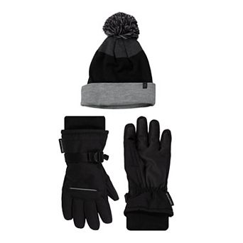Boys ZeroXposur Vortex Winter Gloves & Cuffed Beanie Set