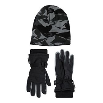 Boys ZeroXposur Ridge Camo Gloves & Reversible Beanie Set