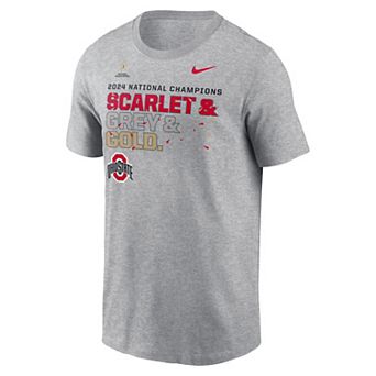 Men's Nike Ohio State Buckeyes College Football Playoff 2024 National Champions Arch Over Logo Short Sleeve T-Shirt