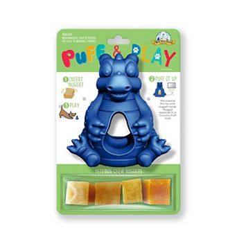 Dragon Puff & Play Dog Toy Interactive Nuggets Treat Dispenser - Light To Heavy Moderate Chewers