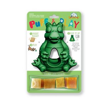 Dragon Puff & Play Dog Toy Interactive Nuggets Treat Dispenser - Light To Heavy Moderate Chewers