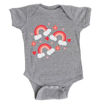 Valentine Rainbow Baby Bodysuit
