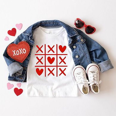 Tic Tac Heart Toddler Short Sleeve Graphic Tee