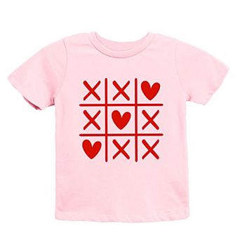 Tic Tac Heart Toddler Short Sleeve Graphic Tee