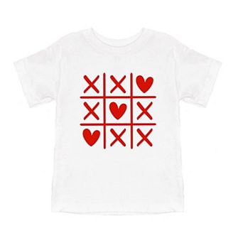 Tic Tac Heart Toddler Short Sleeve Graphic Tee