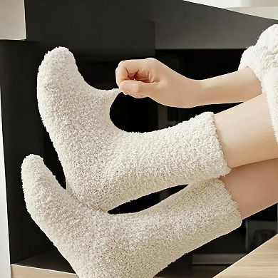 Women's 3-Pack Anti-Slip Fuzzy Grip Socks for Cozy Indoor Comfort