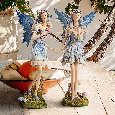 Poppy and Meadow the Windforest Fairies Statue Collection: Set of Two