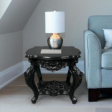 Ebony Rose Mahogany Side Table