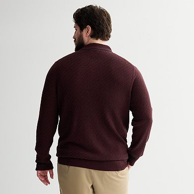 Big & Tall Apt. 9® Long Sleeve Texture Sweater Polo