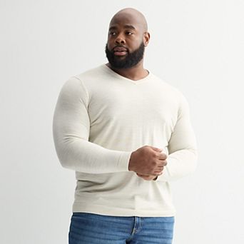 Big & Tall Apt. 9® Merino Blend V-Neck Sweater