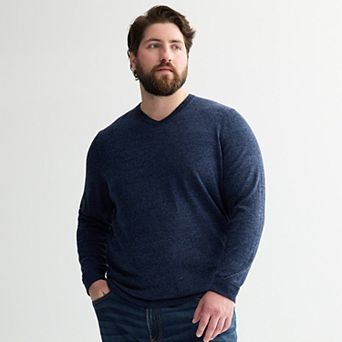 Big & Tall Apt. 9® Merino Blend V-Neck Sweater