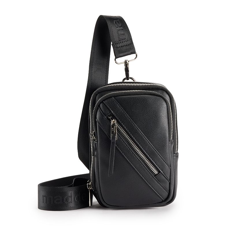 madden girl Square Sling Bag, Black