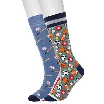 Men's Twisted Toes 2-Pack Sports Novelty Socks