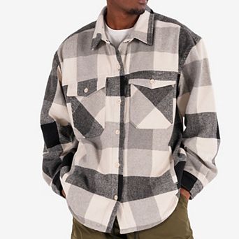 Men's Caliber Denim Co. Lumber Jack Plaid Flannel Shacket
