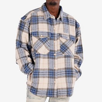 Men's Caliber Denim Co. Lumber Jack Plaid Flannel Shacket