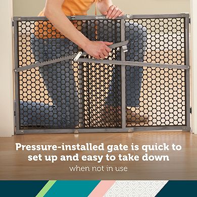 Safety 1st Gray Wood Doorway Baby Gate