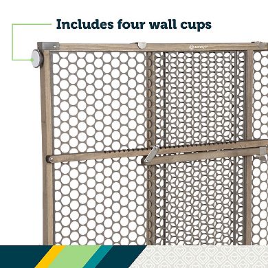 Safety 1st Gray Wood Doorway Baby Gate