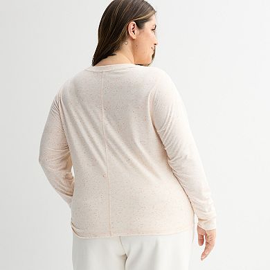 Plus Size Tek Gear® Speckled Long Sleeve Tee