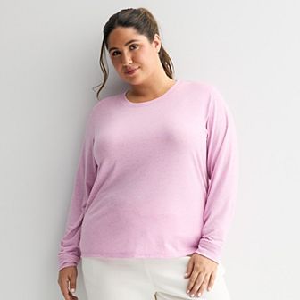 Plus Size Tek Gear® Speckled Long Sleeve Tee