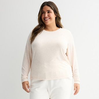 Plus Size Tek Gear® Speckled Long Sleeve Tee