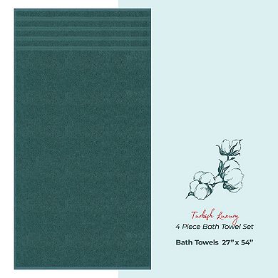 American Soft Linen Cotton Turkish 4 Piece Bath Towels