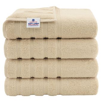 American Soft Linen Cotton Turkish 4 pc Bath Towels