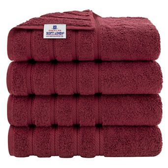 American Soft Linen Cotton Turkish 4 pc Bath Towels