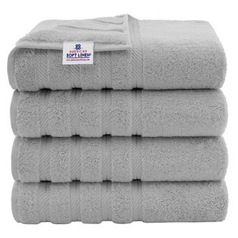 American Soft Linen Cotton Turkish 4 pc Bath Towels