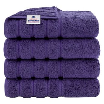 American Soft Linen Cotton Turkish 4 pc Bath Towels
