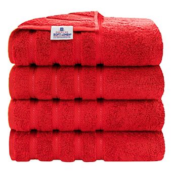 American Soft Linen Cotton Turkish 4 pc Bath Towels