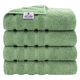 American Soft Linen Cotton Turkish 4 pc Bath Towels