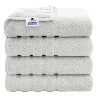 American Soft Linen Cotton Turkish 4 pc Bath Towels