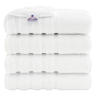 American Soft Linen Cotton Turkish 4 pc Bath Towels