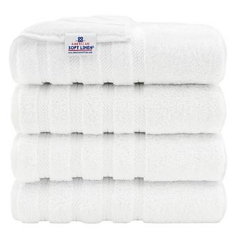 American Soft Linen Cotton Turkish 4 pc Bath Towels