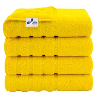 American Soft Linen Cotton Turkish 4 pc Bath Towels