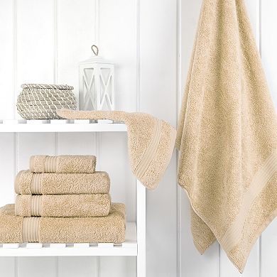 American Soft Linen Premium 6-Piece Beige Turkish Cotton Towel & Washcloth Set