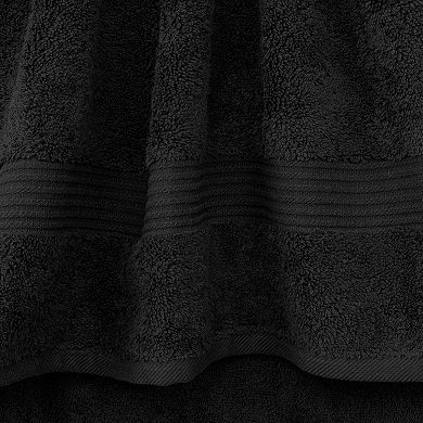 American Soft Linen Premium 6-Piece Black Turkish Cotton Towel & Washcloth Set